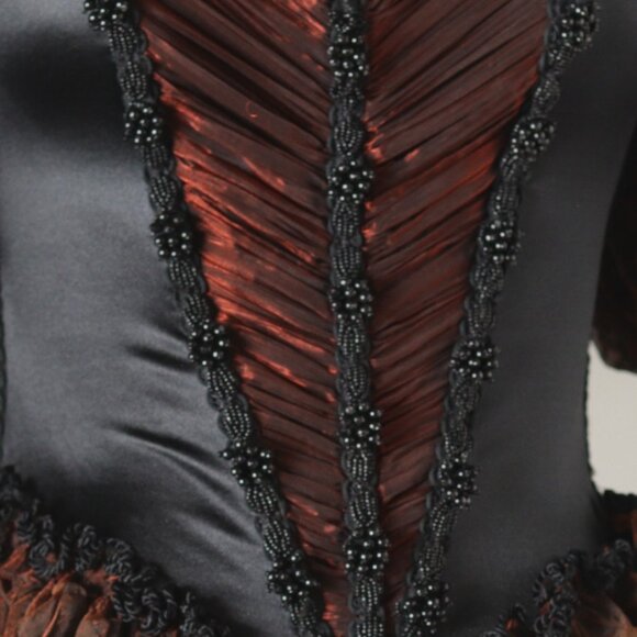 Stunning Black & Metallic Rust Evening Dress That Gives Fancy Wench Vibes - Picture 8 of 13